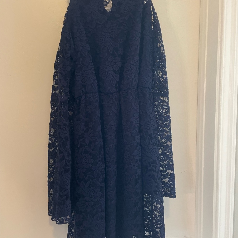 Almost Famous Midnight Blue Lace Dress